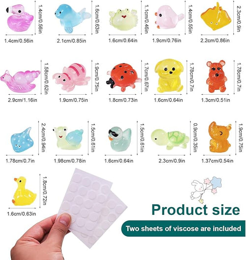 120pcs Tiny Resin Animals Figures to Hide Mini Resin Animals Bulk for Miniature Fairy Garden Accessories Micro Landscape Aquarium Potted Decoration
