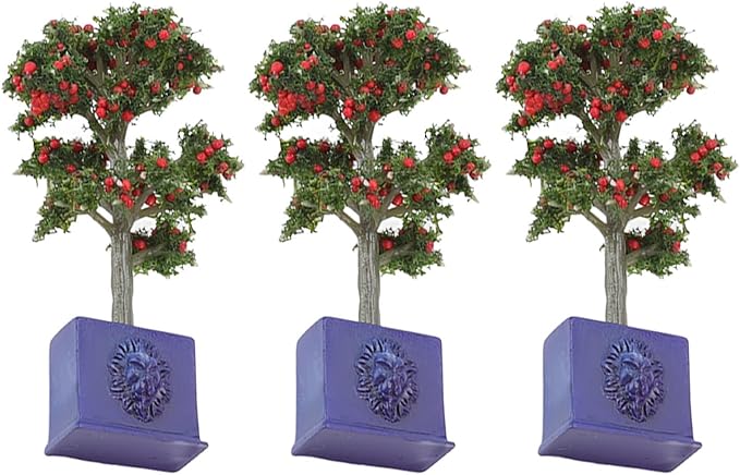 3PCS Mini Dollhouse Plants Model, Portable Dollhouse Plants Artificial Fruit Tree Model for 1/12 Scale Dollhouse Decoration