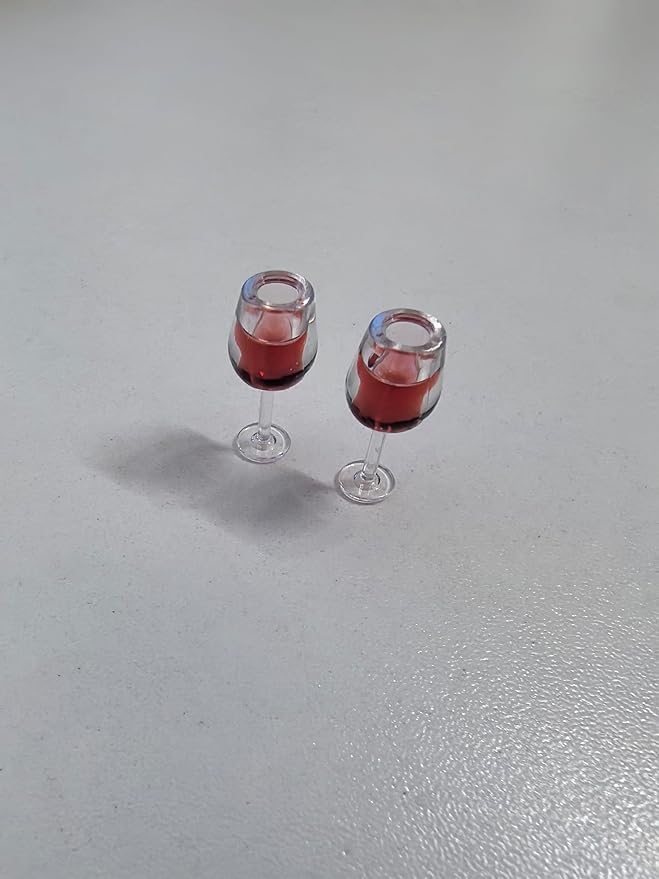 LUOZZY 40pcs Doll House Simulated Miniature Wine Glasses for Micro Landscape Food Play Props