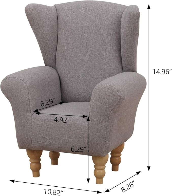 Doll Miniature Sofa, Mini Sofa&Armchair for Dollhouse Furniture,Doll Sofa Chair for Decorating Dollhouse Livng and Bed Room (4.8" Wx6.3 D) (Light Gray)