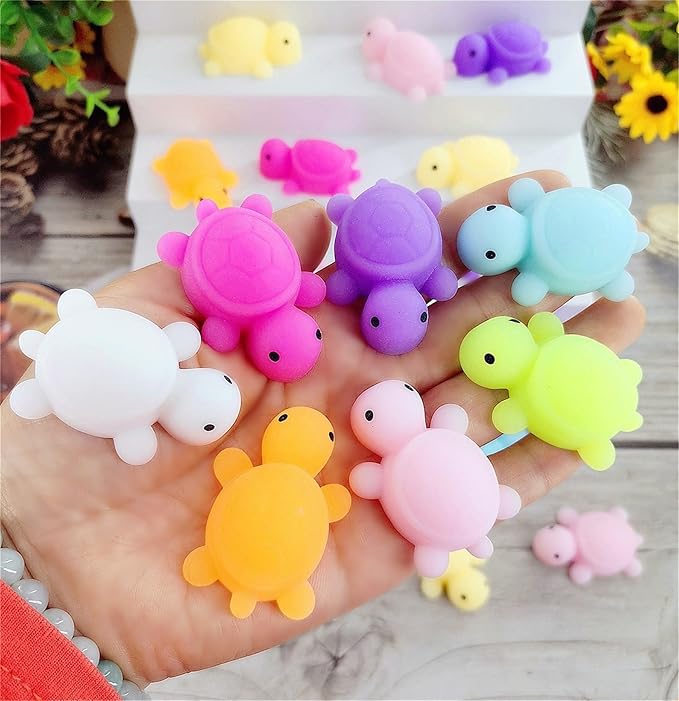 Bulk Squeeze Classroom Students Prize,Goodie Bag Stuffers, Mini Squishy Holiday Rewards Party Favors (30 Turtle)