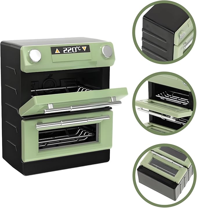 Miniature Can Open Door Double Oven Model – 1:12 Scale Creative Kitchen Appliance, DIY Micro Scene Cooking Cabinet for Dollhouse Furniture, Life Scene Display, Collector & Craft Enthusiast Décor（ A ）