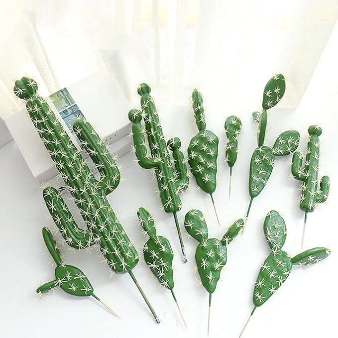 Woohome 9 PCS Artificial Succulents and Cactus Plants - Faux Cacti Decor for Decoration