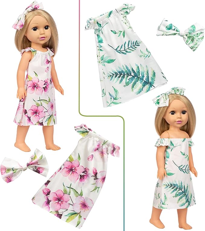 ZITA ELEMENT 10 Sets Fashion 14.5 Inch Girl Doll Clothes and Party Dress for 14 - 14.5 Inch Doll Clothes Outfits and Accessories