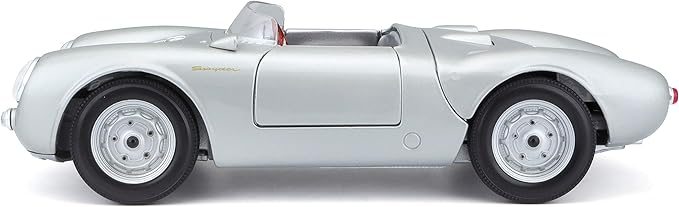 Maisto 1:18 Scale Porsche 550A Spyder Diecast Vehicle, Silver