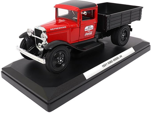 1931 Ford Model AA Pickup Truck Red and Black Go Refreshed - Drink Coca-Cola 1/24 Diecast Model Car by Motor City Classics