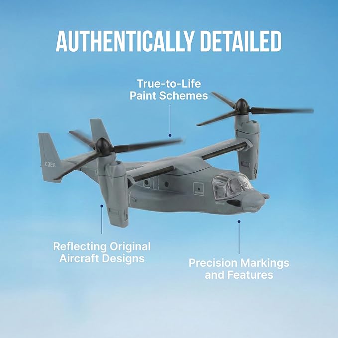 Daron Worldwide Trading V-22 Osprey Vehicle (1:150 Scale), Black
