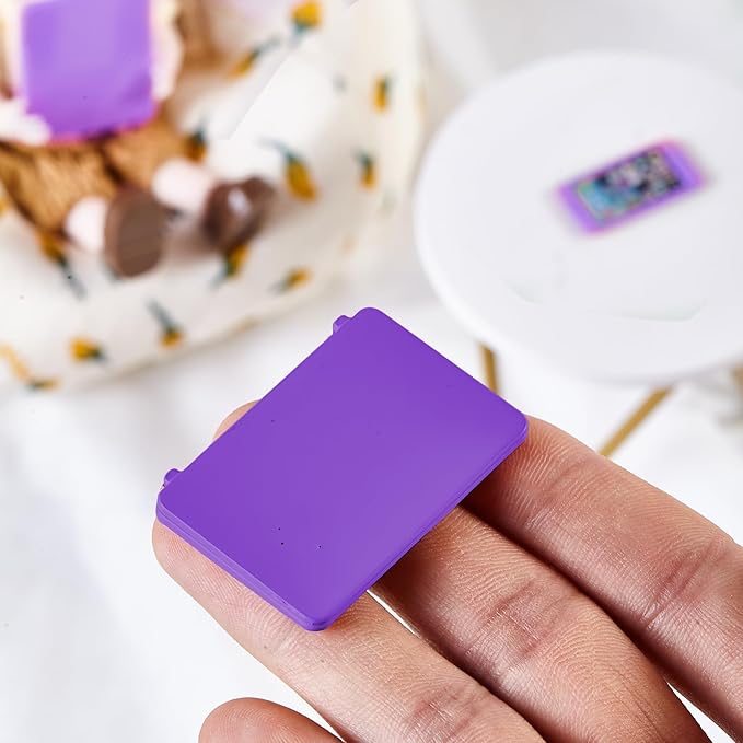 3 Pcs Dollhouse Furniture Accessories Laptop, 1:12 Scale 1:6 Simulation Miniature Phone Tablet Mini Stuff Things for Doll (Purple)