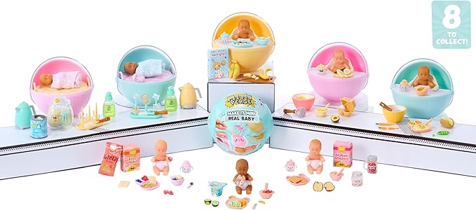 Make It Mini Real Baby Make It Mini Baby Food Collectibles - Mystery Blind Packaging, DIY, Realistic, Playset and Accessories, Toy for Girls, Gifts 8+, NOT Edible
