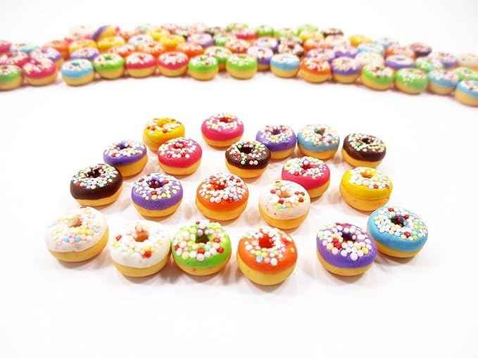 10 Sprinkle Donut Bakery Dollhouse Miniatures Food 3611