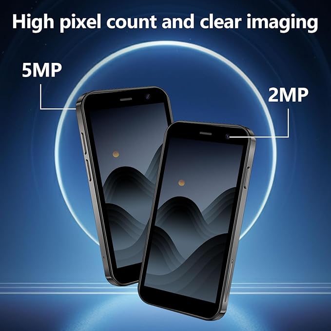 Mini Smartphone 4G Mini Phone for Kids 2000mAh Battery World's Smallest 3.0'' Touch Screen Mobile Phone Cell Phone with Dual SIM Quad Core Face ID GPS for Girls & Boys 2GB+16GB Black