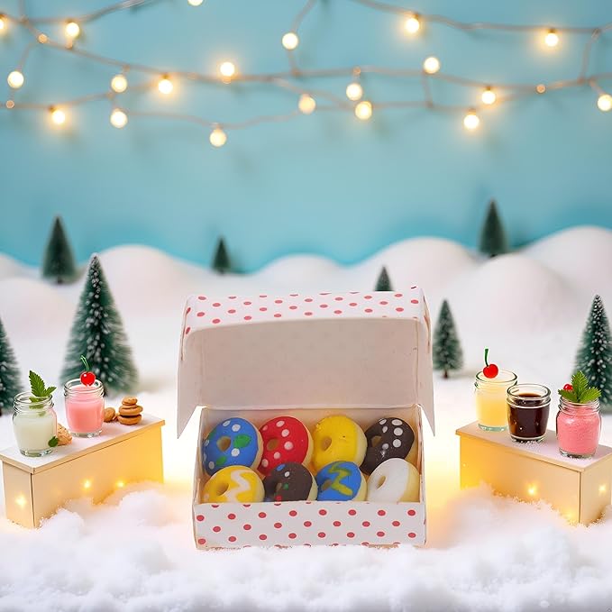 1Set 1/12 Miniature Donuts Dollhouse Decoration Accessories, DIY Micro Landscaping Decor