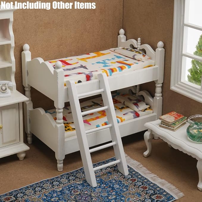 Odoria 1/12 Miniature Bunk Bed Dollhouse Furniture Accessories