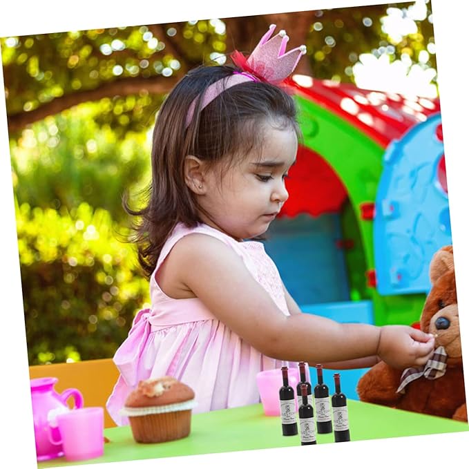 Toyvian 12pcs Miniature Wine Bottles Tiny House Decorations Realistic Mini Wine Bottles for Dollhouse Photography Props for Home Decor and Collectibles