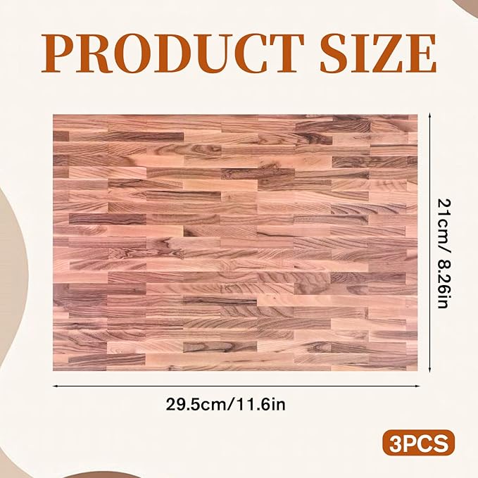 3PCS Mini Museum Flooring: Self-Adhesive Miniature Dollhouse Flooring Wall Stickers, 11.6x8.26in, Wood Color, Perfect for DIY Dollhouse Accessories