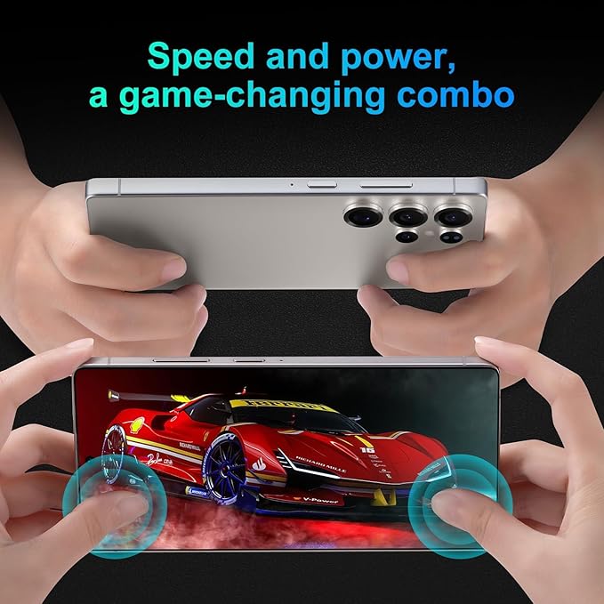 5G Unlocked Cell Phone,12+512GB Memory Android Phone,108MP Zoom Camera, Android 15 Smartphone,Build in G Pen, 6.8“ HD Screen,7000mAh Battery Life, Dual SIM/Face ID/GPS (Titanium Blue)
