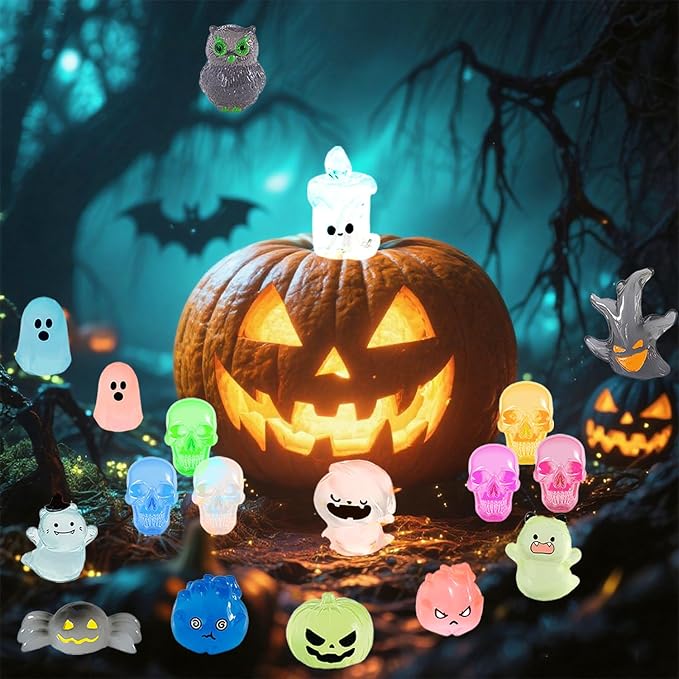 36Pcs Halloween Mini Resin Figures Miniature Animal Figurines Tiny Animals Set for Home Decor and Garden Decoration & Collectibles