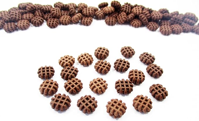 Dollhouse Miniature Food Lot 10 Plain Chocolate Waffle Bakery Supply 10124