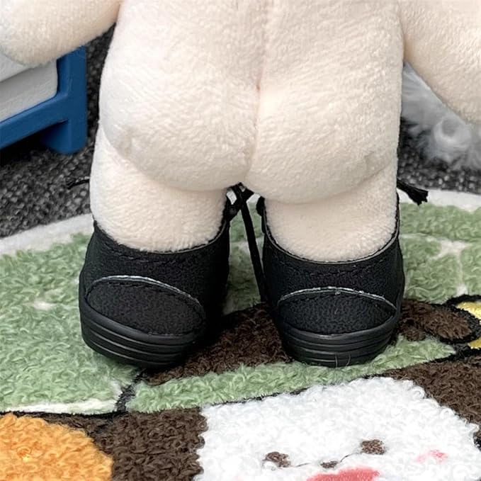 Compatible with Labubu Doll Shoes for 17cm Doll,Shoes Used for Labubu Accessories (DB-Black)