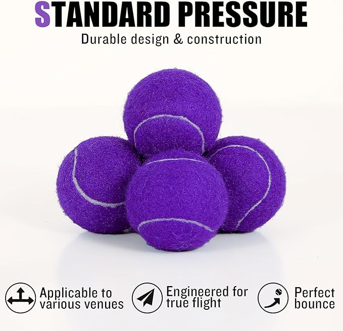 MRYCZ FYRHD 60 Pack Tennis Balls, Training Tennis Balls, Pet Dog Playing Balls, Practice Tennis Balls with Mesh Bag for Transport and Beginner Training