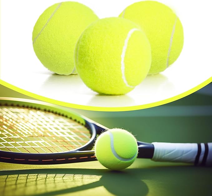 MRYCZ FYRHD 60 Pack Tennis Balls, Training Tennis Balls, Pet Dog Playing Balls, Practice Tennis Balls with Mesh Bag for Transport and Beginner Training