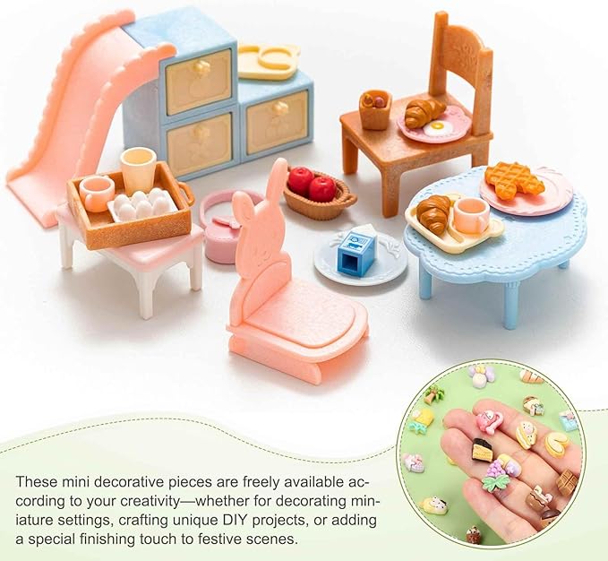 HEARTOOL Mini Cute Heart Chocolate Decor, Miniature Doll Food Crafts for Dollhouse & Landscape & Mini Kitchen & Micro Fairy Garden & DIY Craft Decorations(Chocolate Color, 100pcs)