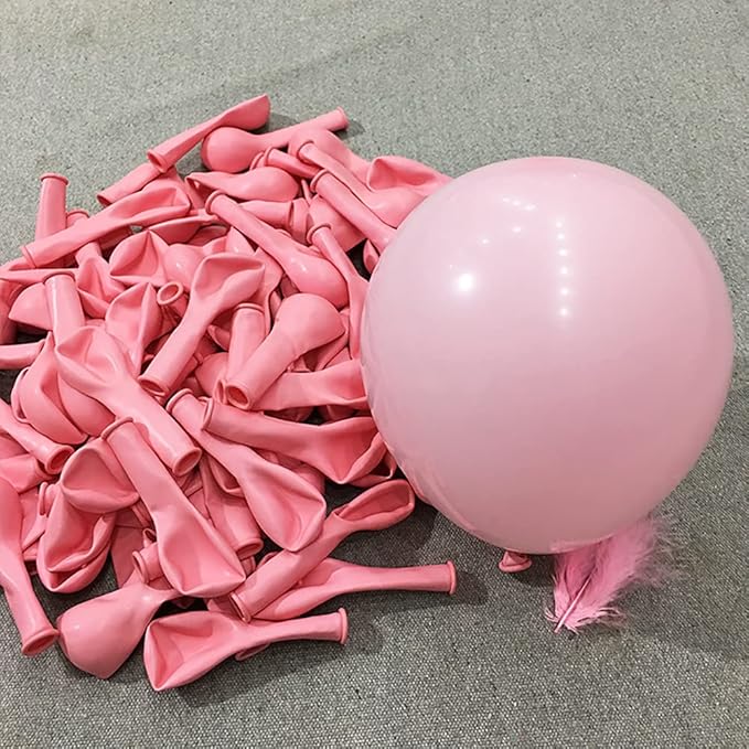 5 Inch Pastel Pink Balloons - 100 Pcs Mini Macaron Pink Latex Balloons for Birthday, Wedding, Baby Shower Parties