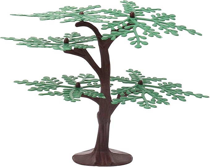Miniature Trees for Crafts, 3.54 inch Plastic Tiny Model Trees for Diorama, Detachable 5-Leaf DIY Assembly, Artificial Scenery Accessories for Fairy Garden & School Projects