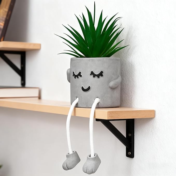 guowanpp Small Artificial Succulent Plant in Pot 1PCS - Lifelike Fake Succulent for Indoor Home Decor, Real Touch Mini Potted Plant for Kitchen Window Sill, Office Desk, Shelf Decor Accessories