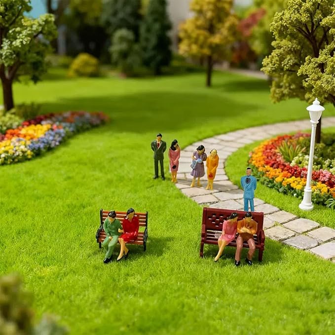 Cayway Fairy Garden Accessories, Miniature Garden Micro Landscape Decoration for DIY Craft, Miniature Scenes, 50 PCS 1:50 Scale People