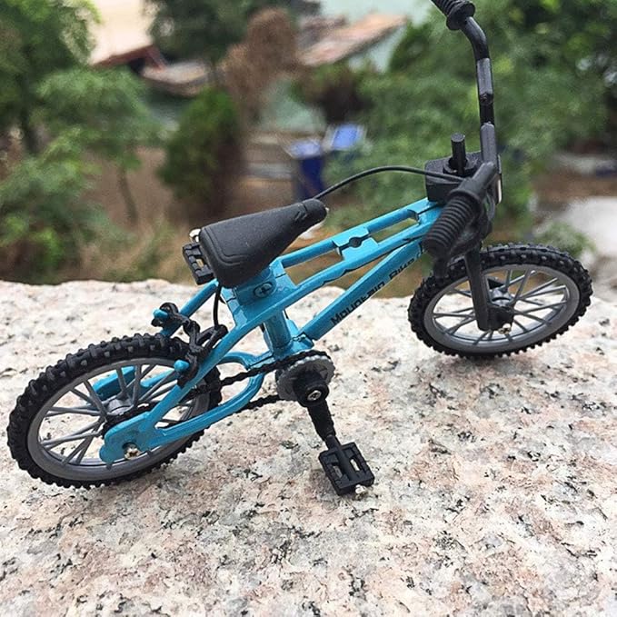 1/18 Scale Mini Diecast Mountain Bike, Finger Bicycle Model, Desktop Decor Art Craft (Green)