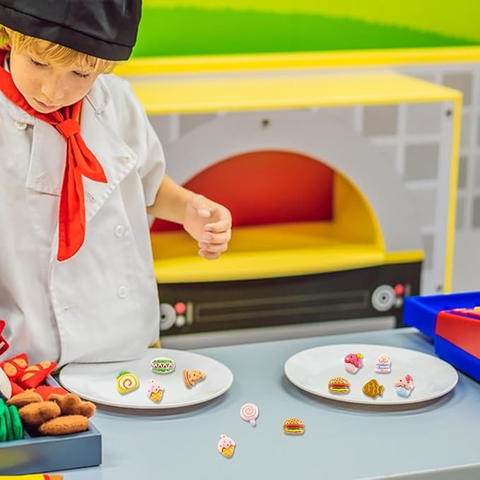 100 Pieces Tiny Food for Dollhouse Miniatures Resin Things for Crafts Mini Food for Dollhouse Mini Kitchen Micro Landscaping Decoration
