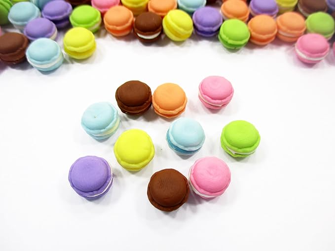 Dollhouse Miniature Food 20 Mixed Macaroons Bakery Art Deco Supply Dollhouse Food - 3608