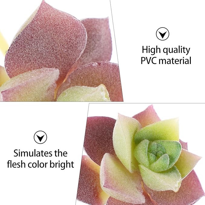 IMIKEYA 6pcs Simulated Succulents Artificial Plants for Outdoors Mini Fake Plants House Decorations for Home Decorative Faux Succulent unpotted Succulents Plants Fake Cactus Cacti Plants