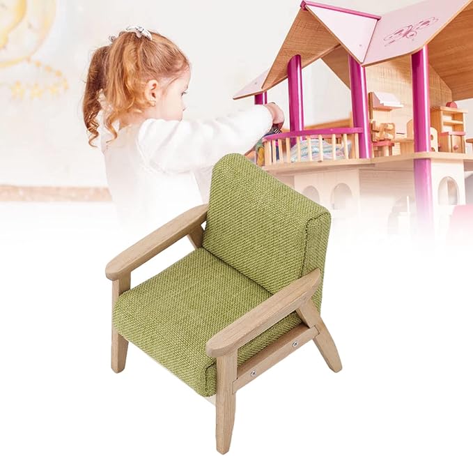Dollhouse Furniture, 1:12 Miniature Furniture, Dollhouse Couch, Doll Chair, Doll House Accessories, Mini Chair Japanese Style Single