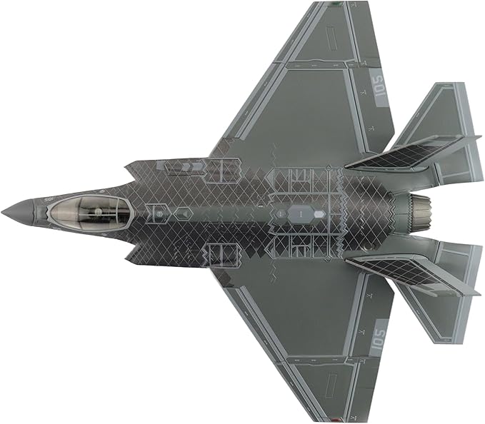 Hobbymaster | 1:72 Scale Model Military Aircrafts | F-35C Black Chrome XE-105/168842, US Navy, August 2022 | Model HA6212