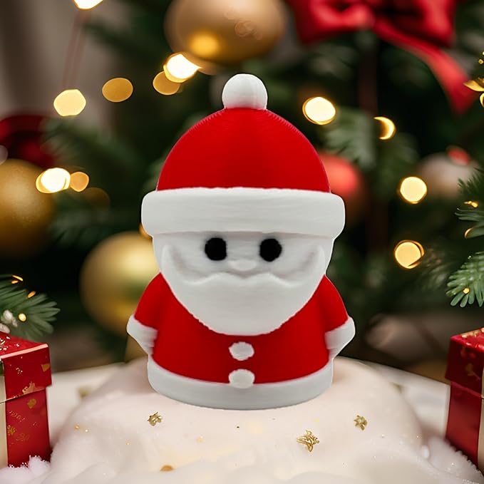 Santa Claus Figurine Miniature DIY Decor, 4.6cm Cute Plastic Christmas Ornament for Home Tabletop Xmas Tree Decorations, Gift for All