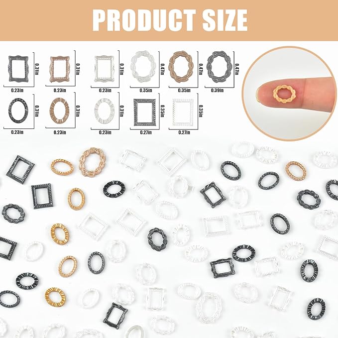 200 Pieces Tiny Picture Frame Decor for Dollhouse Micro Resin Decor for DIY Crafts Mini Things for Fairy Garden Micro Landscaping Decoration