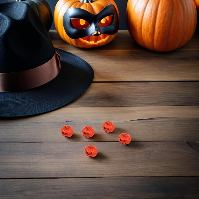 Vaguelly 20pcs Mini Fake Pumpkins: Tiny Resin Pumpkin Figurines Fall Harvest Decor Dollhouse Miniature Accessories Halloween Decoration for DIY Craft Seasonal Displays