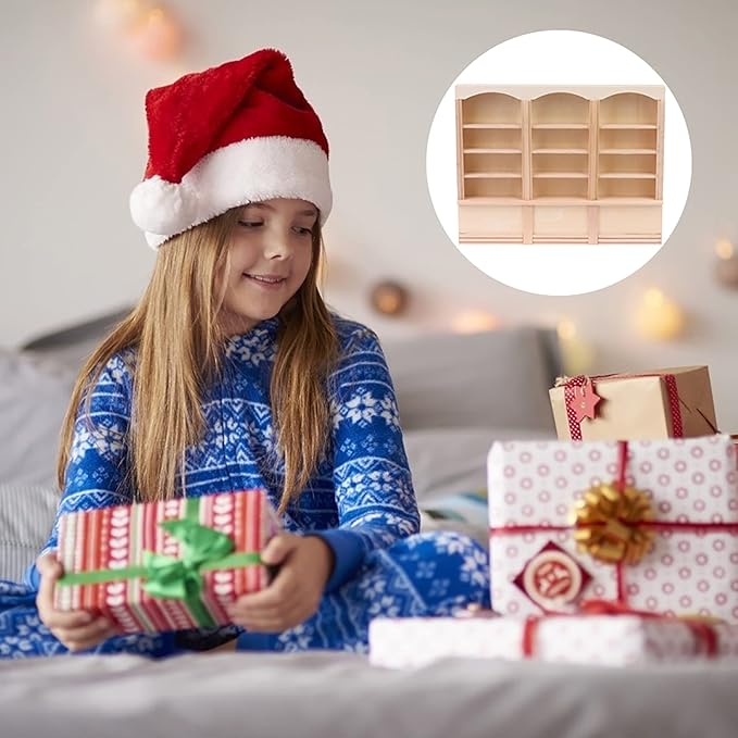 1:12 Scale Dollhouse Miniature Bookcase Display Shelf Locker Exquisite Doll House Furniture Decor Accessories for Mini Book Storage Scene Layout Collection Display for Dollhouse Enthusiasts