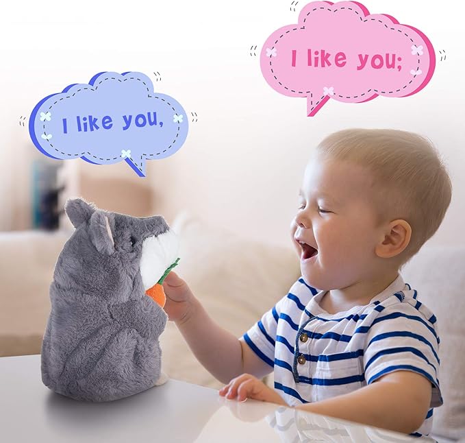 Ayeboovi 2 3 4 5 Year Old Girl Gifts Toy Talking Hamster Repeats What You Say, Interactive Fun Autism Toys for Ages 2-4 5-7 Boys Girls Kids Toddler