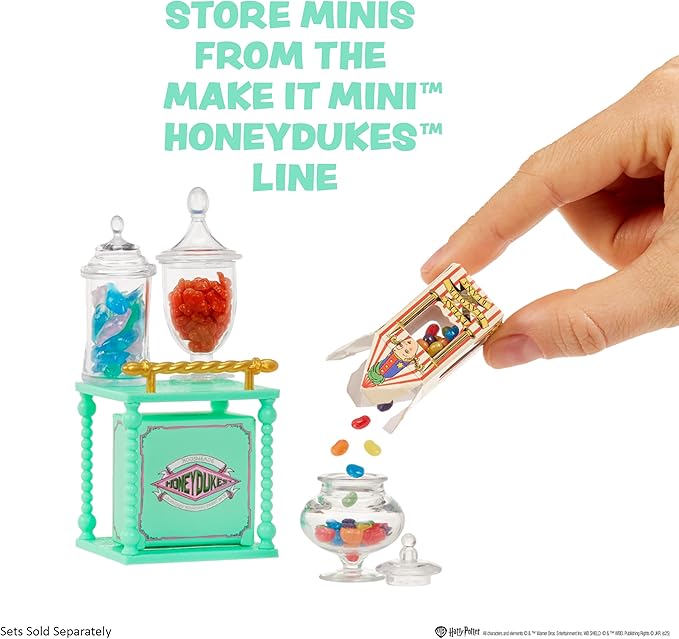 MGA's Miniverse Make It Mini Honeydukes Trolley Harry Potter Mini Collectibles, 50+ Pieces, DIY, Resin Play, Replica Food, NOT Edible, Collectors, 8+