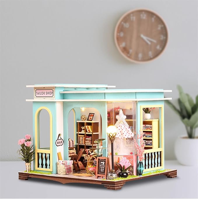 DIY Miniature Dollhouse Room Kit for Teens and Adults-Tailor Shop