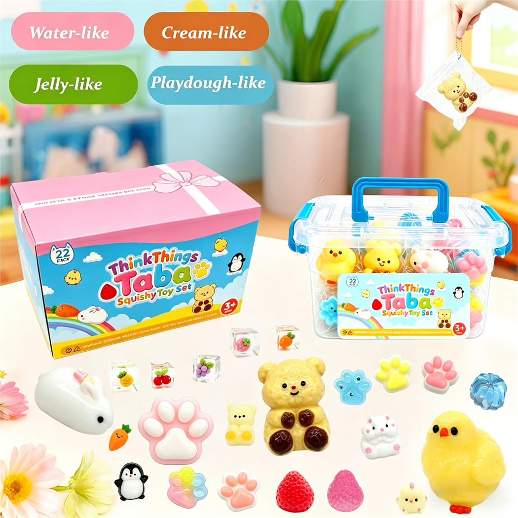 22 Pack Taba Squishy Kit, Fidget Bulk Toys for Kids 4-8 8-12 Party Favors
Cute Squishies For Girls Boy, Treasure Box Packs, Classroom Rewards, Goodie Bag Fillers Pinata Stuffers, Birthday Xmas Gifts