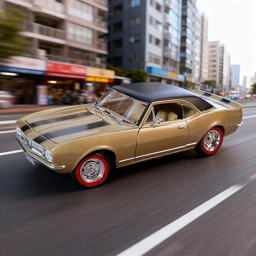 1967 Chevy Camaro Z28 1:18 Scale Diecast Model Premium Alloy Sports Toy Cars with Display Case, Working Steering, for Kids Men and Teens Dad 14+ Year