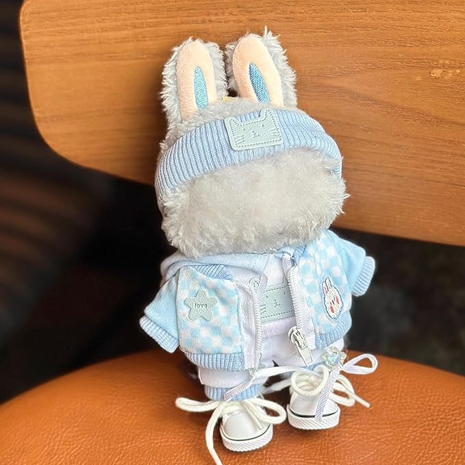 Compatible with Labubu Doll Shoes for 17cm Doll,Shoes Used for Labubu Accessories (F-White)