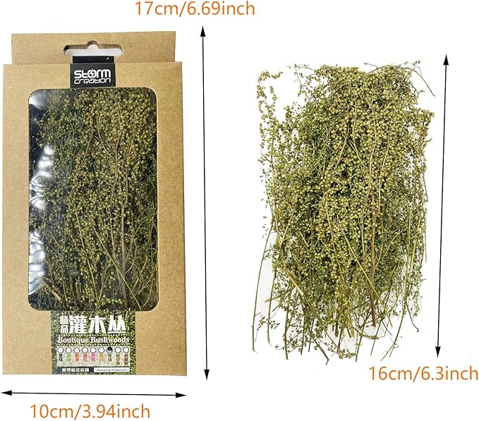 Cayway Miniature Shrubs Model Bushes Long Shrub Vegetation Groups Static Grass Tuft for DIY Model Train Landscape Railroad Scenery, Green