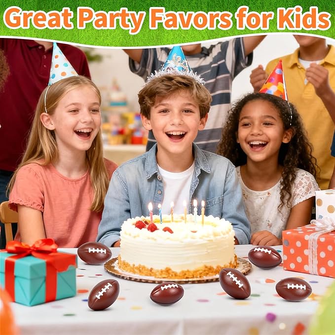 36 Pcs Mini Foam Footballs for Kids Adults Party Favors,Small Stress Balls Footballs Bulk Toys Goodie Bag Stuffers Classroom Prizes Party Decorations