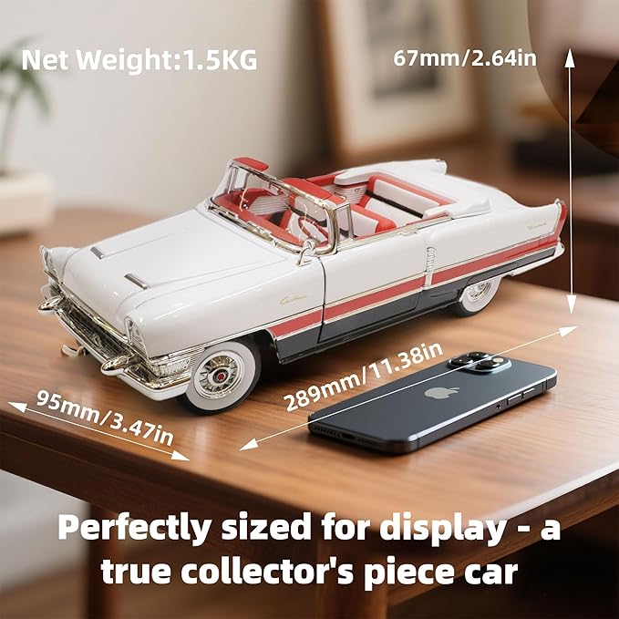 1955 Packard 1/18 Scale Die-Cast Metal Model Alloy Toy Cars with Display Case, with Opening Doors, for Kids Men and Teens Dad 14+ Year