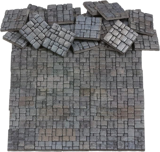 Dollhouse Miniature Paving Stones, Tiles for Modeling, Fairy Garden, and Tabletop Terrain, Set of 50pcs, REDUCIO!
